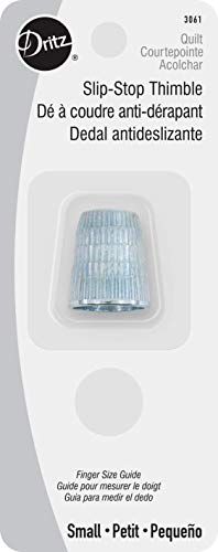 Dritz 3061 Slip-Stop Thimble, Small,Silver - size: Small