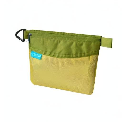 pack all Water-Resistant Zipper Pouch, Mesh Zipper Bag, 8.66"x5.91" - color: Green, size: Small