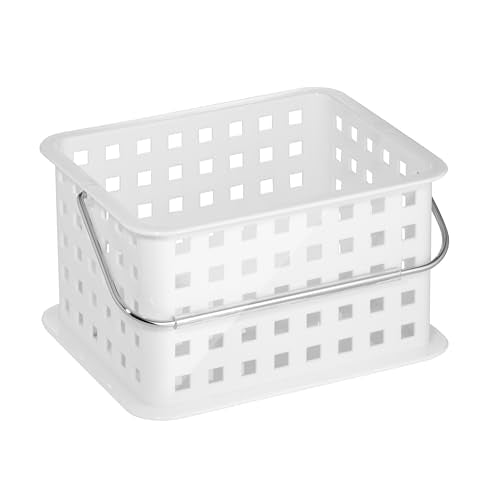 iDesign Portable Shower Caddy Basket with Handle, White - color: White, style: Pack of 1