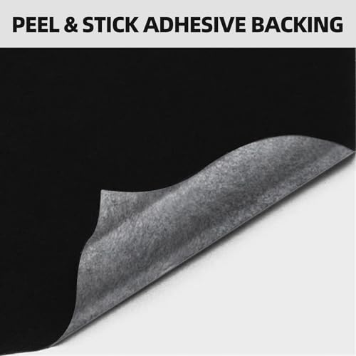 Self Adhesive Felt Sheets, 6PCS 13.4"x10.8" 2mm Thick Black - color: Black
