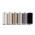 Superior Threads PIMA 50 wt Cotton Sewing Thread Set 1200 Yard Spool 6-Pack (Neutrals) - color: Neutral