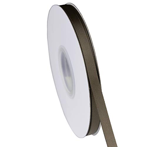 ITIsparkle 1/4" Inch Double Faced Satin Ribbon 50 Yards-Roll Set for Gift Wrapping Scrap Books Party Favor Hair Braids Baby Shower Decoration Floral Arrangement Craft Supplies, Dark Olive Ribbon - color: Dark Olive