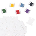 200PCS Embroidery Floss Bobbins, Paper Embroidery Thread Cards, White Sewing Machine Bobbin for Cross Stitch, Yarn Bobbin Winder for Sewing Thread Storage, Needlework Supplies for Sewings Threads