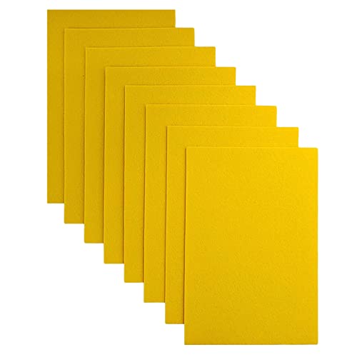 Jtnohx Stiff Felt, 2mm Thick Felt Sheets for Crafts, 8"x12" Hard Felt Fabric Squares 8Pcs for DIY Projects (Yellow) - color: Yellow