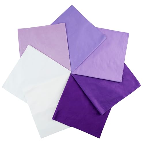 7PCS Solid Color Cotton Fabric Squares 20" x 20" Fat Quarter Fabric Bundles Craft Fabric for Patchwork Sewing Quilting Crafting DIY (Purple) - color: Purple