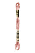 DMC 117-224 Six Strand Embroidery Cotton Floss, Light Shell Pink, 8.7-Yard