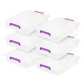 IRIS USA Storage Bins with Lids |Made in USA| 6 Qt - (6-Pack) - Clear - color: Clear, size: 6 Qt. - 6 Pack, style: STACK