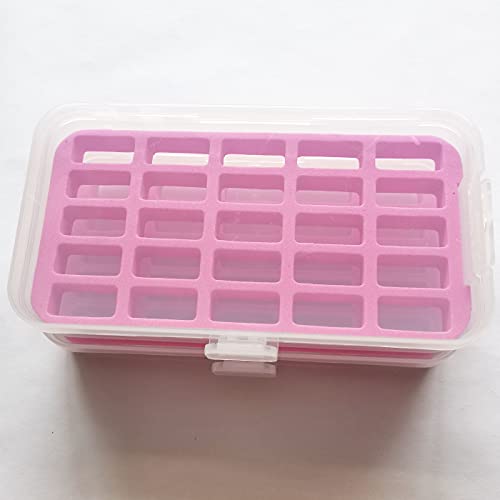 HONEYSEW 2 Bobbin Case for Bernina New 7 and 8 Series Jumbo Bobbin Sewing Bobbin Storage Case and Saver Holds 25 Bobbins Box Organizer (Bernina 7 and 8 Series bobbins Box) - color: Bernina 7 and 8 Series bobbins box