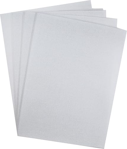 KCS 4 pc of 12" x 18" 30cmx45cm high Count Counted Cotton Aida Cloth Cross Stitch Fabric (28CT,White Opal) - color: White Opal, size: 28CT