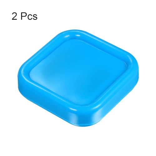 HARFINGTON 2pcs Magnetic Pin Cushion Square Sewing Pin Holder Light Blue - color: Light Blue