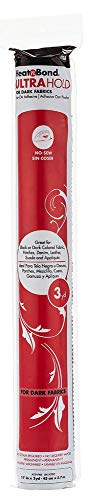 HeatnBond UltraHold Iron-On Adhesive Value Pack, 17 Inches x 3 Yards, Black - color: Black