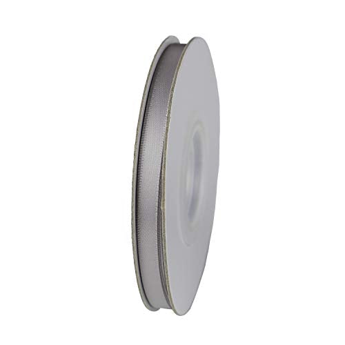 ITIsparkle 1/4" Inch Double Faced Satin Ribbon 50 Yards-Roll Set for Gift Wrapping Scrap Books Party Favor Hair Braids Baby Shower Decoration Floral Arrangement Craft Supplies, Silver Ribbon - color: Silver