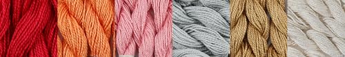 KCS 162 Yards(150 Meters) Mercerized Pearl Cotton Crochet Needlepoint Thread,Size 5,6 skeins,Mixed Color 14 - color: 6color14, size: 6 skeins