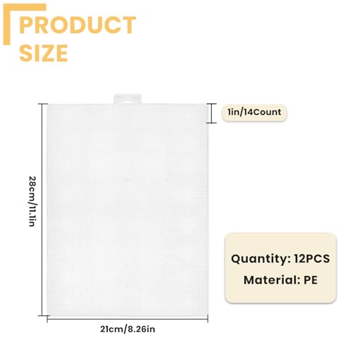 8 Pcs Plastic Canvas Sheets, 11x8.2In 14 Count Eye Mesh Cross Stitch Canvas for DIY Crafts, Cross Stitch, Embroidery, Knit Crochet Projects and Make Aquarium Dividers