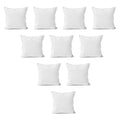 Encasa XO Throw Pillow Covers, Cotton, No Inserts 18"x18" - color: White, size: 18" x 18" (Pack of 10)
