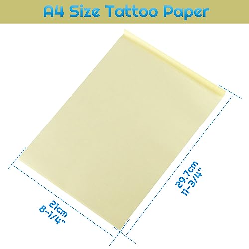Tattoo Transfer Paper, Cridoz 35 Sheets Stencil Transfer Paper for Tattooing, A4 Size - size: 8.25 x 11.75 Inch (Pack of 35)