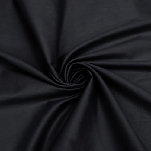 Homiest Black Cotton Broadcloth Fabric by The Yard, 10Yards x56In - color: Black, size: 10 Yards