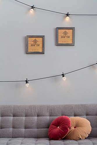 Rustic Wooden Square Picture Frames 8x8 - Set of 2-100% Natural Eco Washed Wood with Real Glass for Wall Mounting and Tabletop Photo Frame - Grey - color: Grey