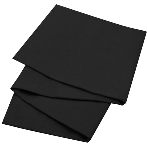 3 Pieces 18 x 21 Inches Cotton Fabric Precut Quilting Fabric Bundles Solid Colors Layer Cakes Quilt Material for DIY Craft Sewing Embroidery (Black) - color: Black