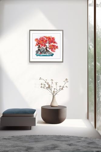 RIOLIS 2044 Autumn Bonsai Counted Cross Stitch Kit 11.75 x 9.5 in - style: Autumn Bonsai 2044