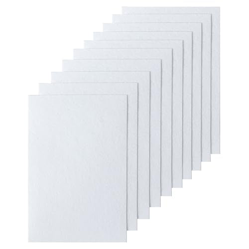 HaoFeiJH 10 Pcs White Felt Sheets, A4 8x12 Inch Felt Fabric for Crafts - color: White-3