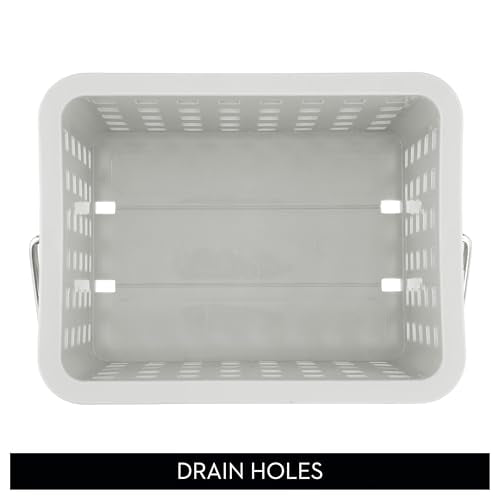iDesign Shower Caddy Basket with Handle, Light Gray - color: Light Gray, style: Pack of 1