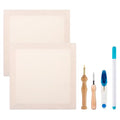 2PC 10.2''x10.2'' Punch Needle Frame,Punch Needle kit Includes 2 Wooden Frame Covered with Monks Cloth, 3.5mm and 5mm Punch Needles, a Marking Pen and Scissors for DIY Craft Decoration - style: 10.2 x 10.2 Inch 2PC