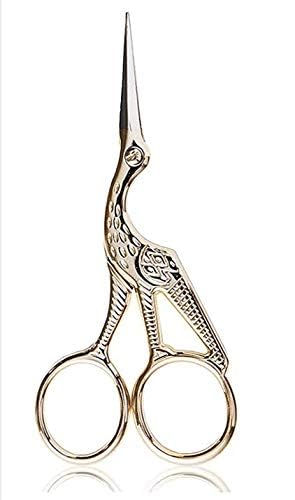 3.6" Stainless Steel Tip Classic Stork Scissors, Gold