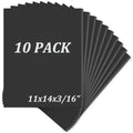 Mat Board Center Pack of 10 Acid-Free Foam Board Black 11x14 in 3/16" Thick - color: Black, size: 11x14