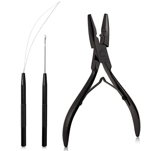 NEWISHTOOL Micro Links Hair Extensions Kit, Hair Extension Pliers for Beads - color: Black