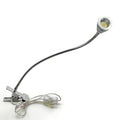 QUANS 5W 3 Colors LED Clip on Tube Flexible Work Desk Table Bed Light SR - color: Silver