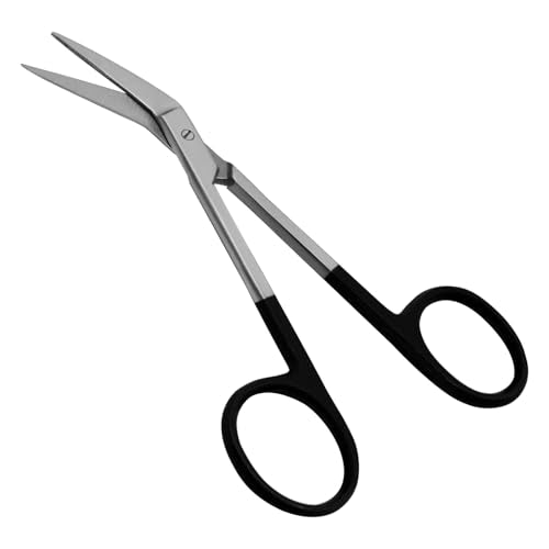 Iris Scissors 4.50" Str/Cud/Angled TC Tungsten Carbide, Supercut O.R. Grade (Supercut Angled) - style: Supercut Angled