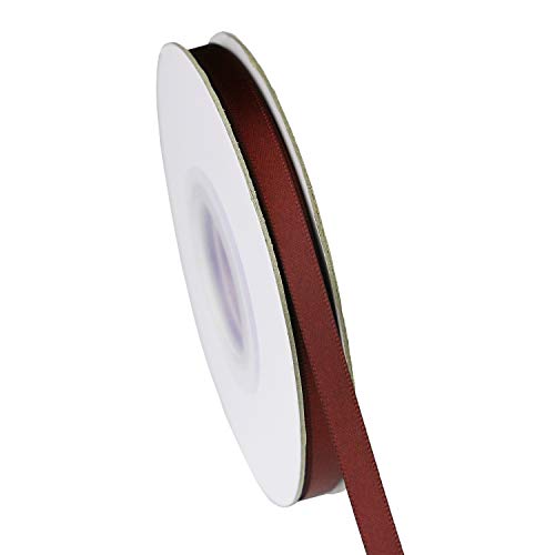 ITIsparkle 1/4" Inch Double Faced Satin Ribbon 50 Yards-Roll Set for Gift Wrapping Scrap Books Party Favor Hair Braids Baby Shower Decoration Floral Arrangement Craft Supplies, Burgundy 277# Ribbon - color: Burgundy