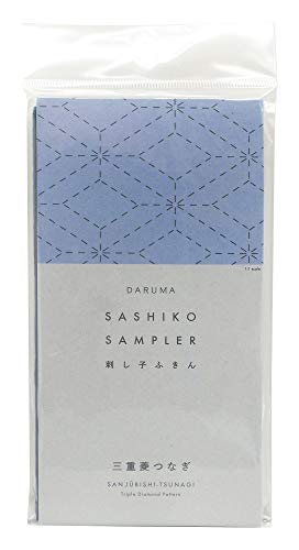 DARUMA Sashiko Sampler Original Cloth Navy Color (Triple Diamond) - color: Triple Diamond