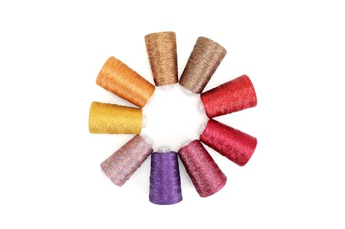 Metallic Crochet Thread, 80g Lurex Yarn for Charms(Dark Blue) - color: Dark Blue