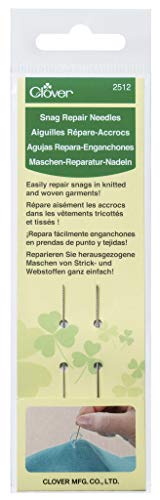 Clover Snag Repair Needles, Silver 2 Count