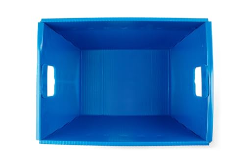 18x13x12" (3 Pack) Space Age Handled Storage Mail Tote, Blue - color: Blue