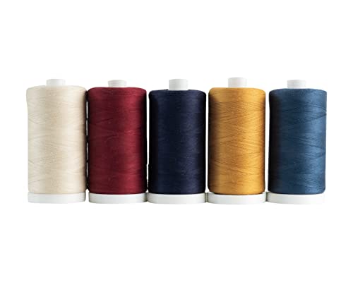 Connecting Threads 100% Cotton Thread Sets - 1200 Yard Spools (Set of 5 - Old Glory) - color: Old Glory