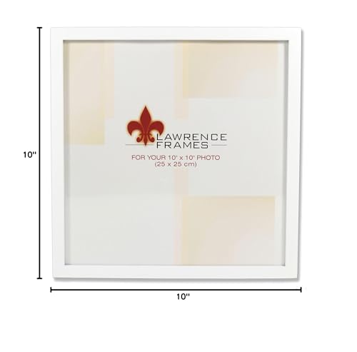 Lawrence Frames 755810 White Wood Picture Frame, 10 by 10-Inch, White - color: White, size: 10x10