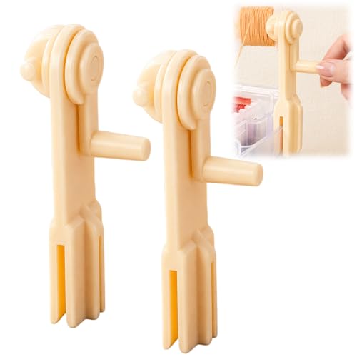 2 Pcs Floss Bobbin Winder Embroidery Thread Winder for Sewing Portable Embroidery Floss Bobbin Winder for Crafting DIY Making Sewing Machine Accessories