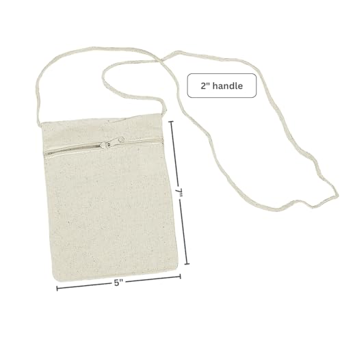 Fun Express Canvas Zipper Pouch 12 Pack