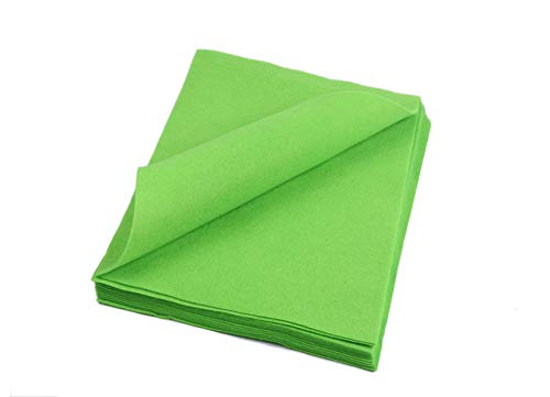 YYCRAFT Craft Soft Felt Sheets 9 Inch X 12 Inch - 24 Pcs Pack, Apple Green - color: Apple Green