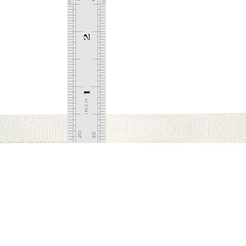 Cotton Twill Tape Ribbon 1/2 Inch Wide Tape Herringbone Webbing Roll Bias Binding Tapes for Sewing and DIY Crafts, Natural (Beige, 30 Yards) - color: Beige, size: 1/2 Inch, 30 Yards