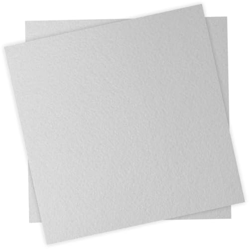 12" x 12" Felt Fabric Sheets for Crafts, Squares Felt Paper (Pure White) - color: Pure White