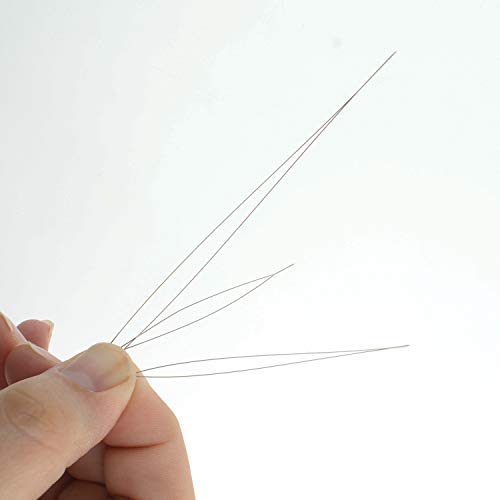 The Beadsmith Big Eye Beading Needles, Assortment Pack, 6 per Card, Sharp Points, Use for General Sewing, Weaving and Embroidery, Very Easy to Thread - size: 3 Short & 3 Long Needles - 6 Needles