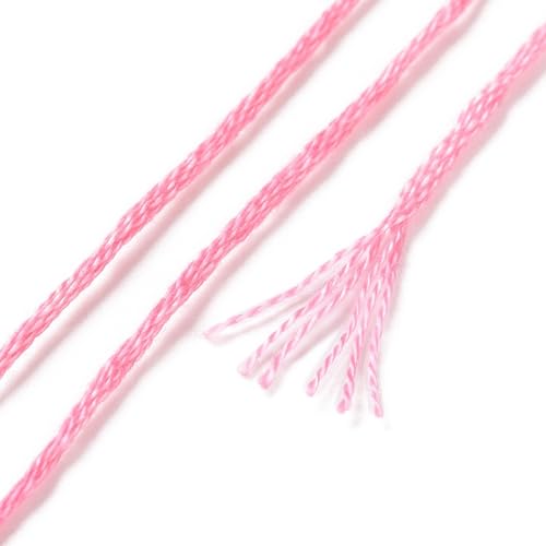 FASHEWELRY 10 Skeins Embroidery Floss Friendship Bracelet String Threads 6-Ply 0.5mm Hot Pink Cross Stitch Embroidery Thread for Sewing Bracelet Making Stitching Crafts - color: Hot Pink, size: 0.5mm