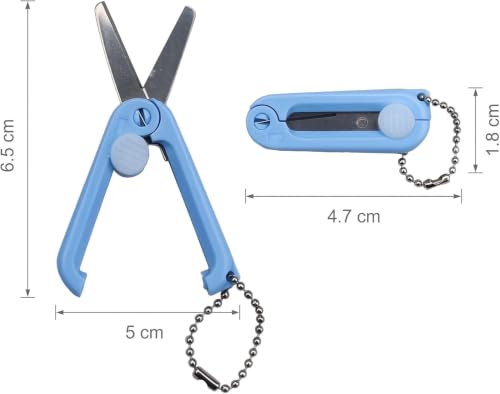2Pcs Pink Keychain Scissors,Folding Scissors,Safe Portable Travel,Foldable Telescopic Cutter Pocket,Mini Scissor with Keychain for Cutting, Scrapbooking Crafting, Cutting Tools