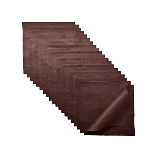 Jtnohx Soft Dark Brown Felt Sheets Flexible Felt Fabric for Crafts 12" 20Pc - color: Dark Brown