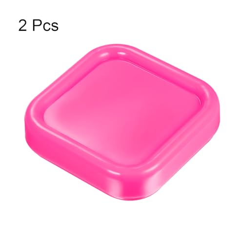 HARFINGTON 2pcs Magnetic Pin Cushion Square Sewing Pin Holder Pink - color: Pink