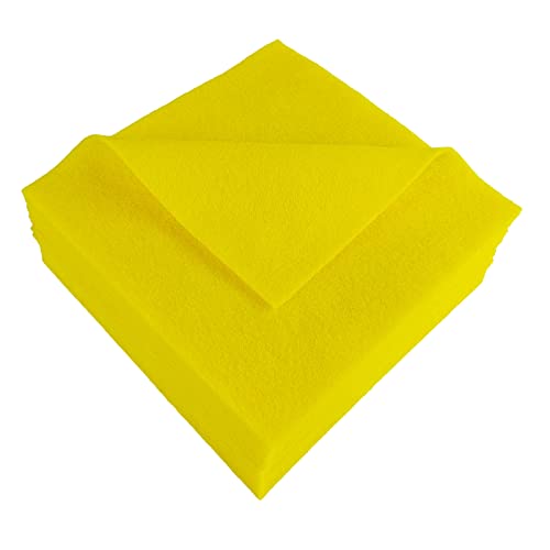 Jtnohx Soft Felt Fabric Flexible Craft Felt Sheets Light Yellow 6" 20Pcs - color: Light Yellow